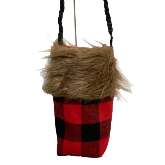 Crossbody Bag Small Plaid Buffalo Red Black Checkered Christmas Holiday Festive - Picture 1 of 11